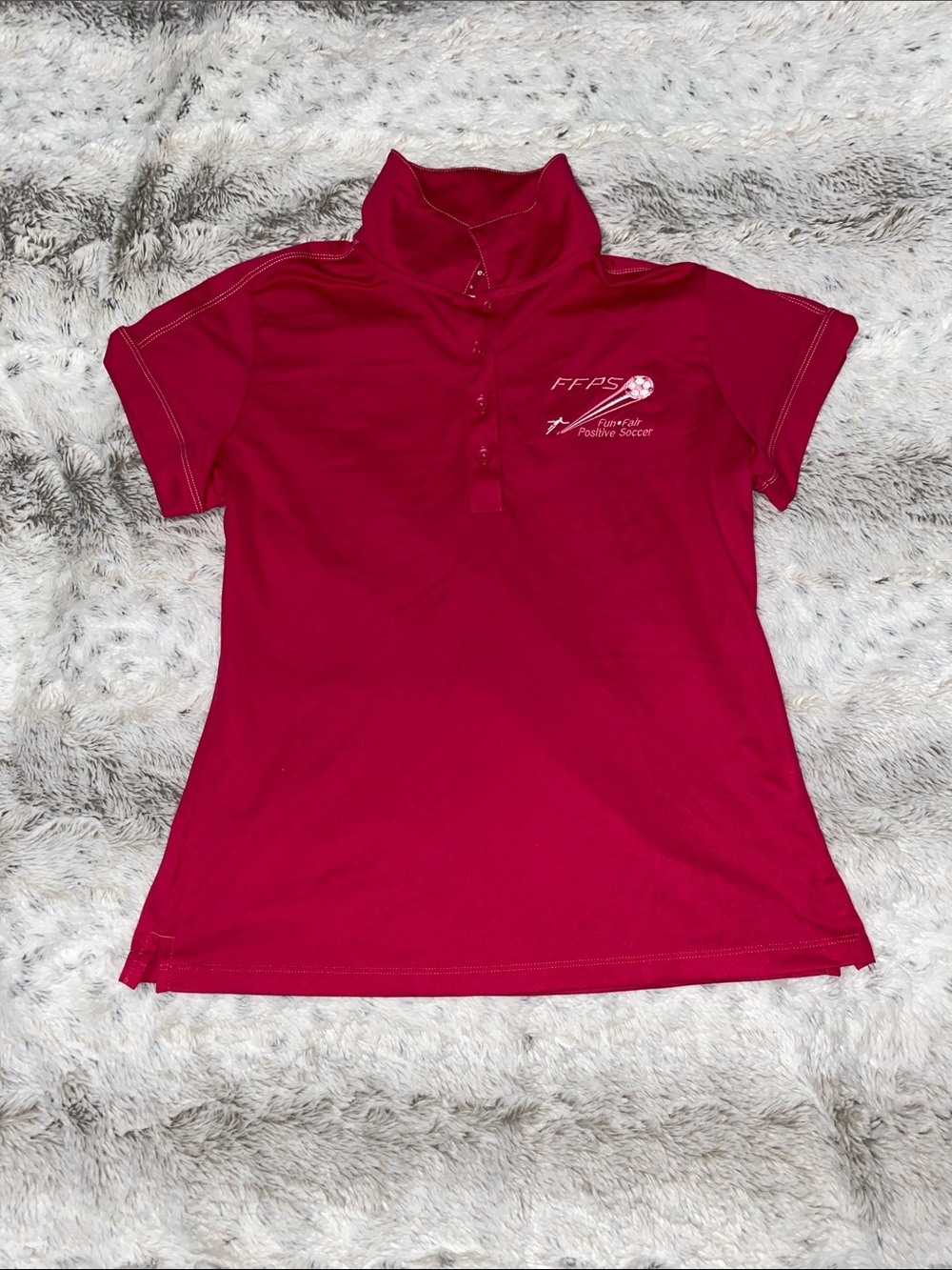 Sport-Tek Bright Pink Girls' Short-Sleeve Polo